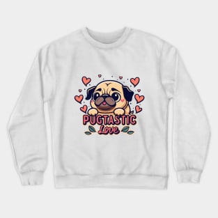 Pugtastic Love Crewneck Sweatshirt